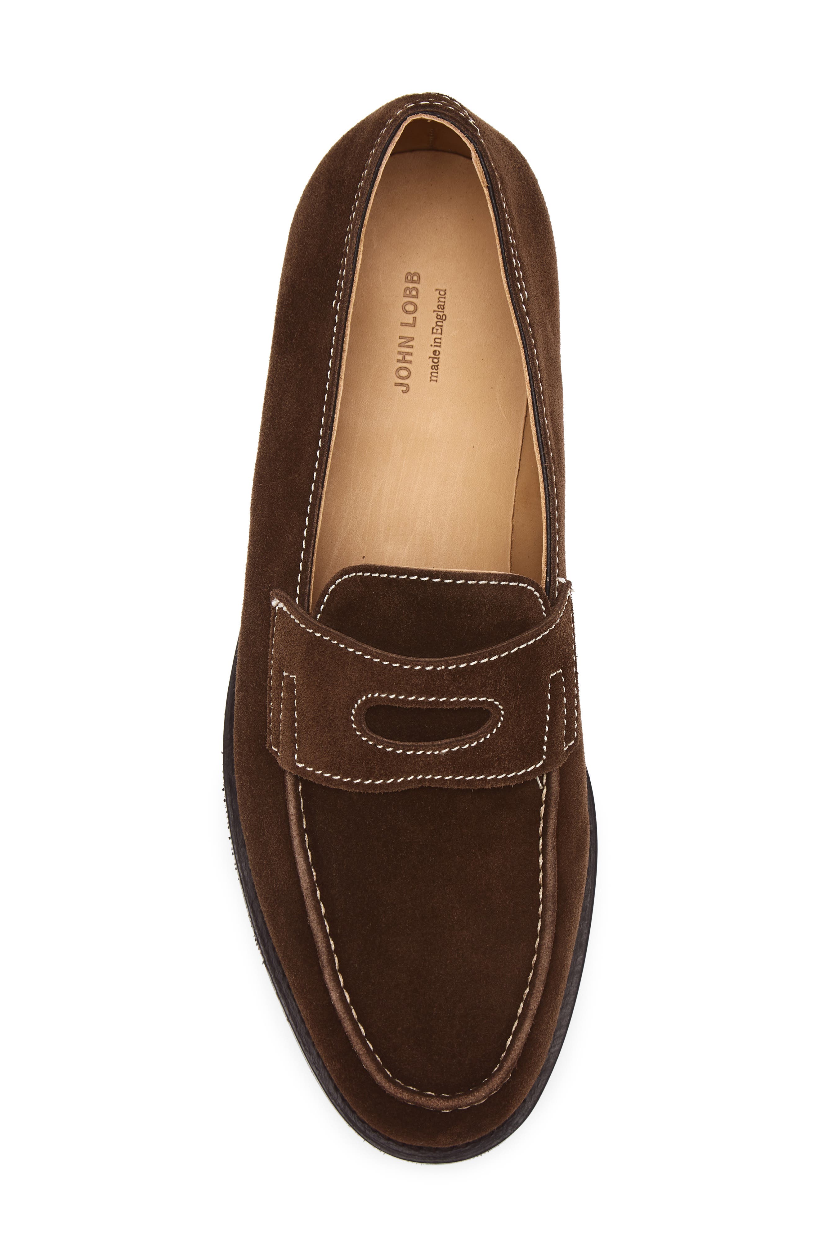 John Lobb Lopez Penny Loafer, Alternate, color, 2Y-Dark Brown