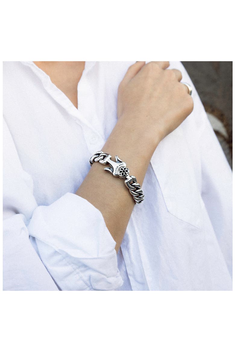 Men's Model 10 AA Bracelet, Alternate, color, STERLING SILVER