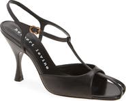 HERBERT LEVINE Leather T-Strap Sandal