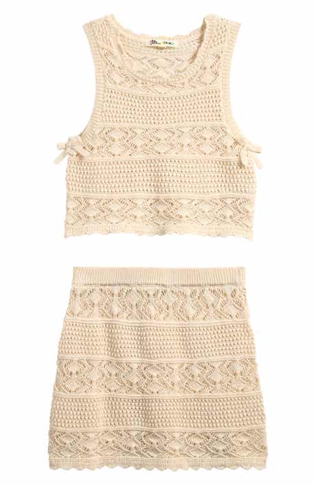 Sweater Top & Skirt Set