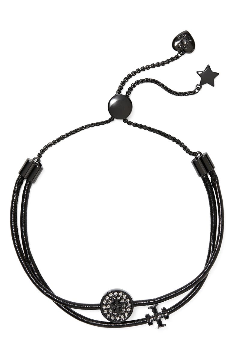 Tory Burch Kira Pavé Crystal Slider Bracelet, Main, color, 