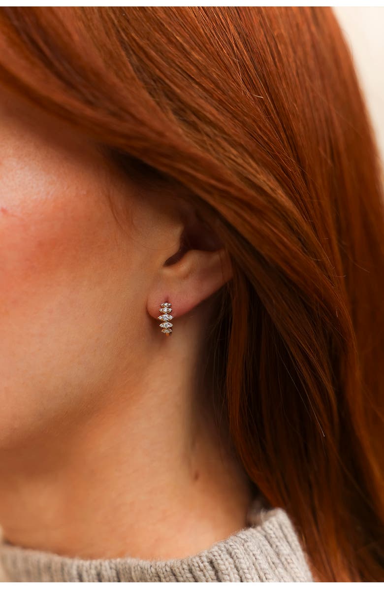 Dana Rebecca Designs Sophia Ryan Diamond Hoop Earrings, Alternate, color, Yellow Gold/ Diamond