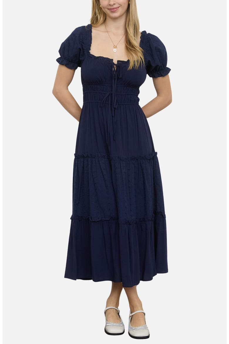 Tiered Maxi Dress, Main, color, NAVY