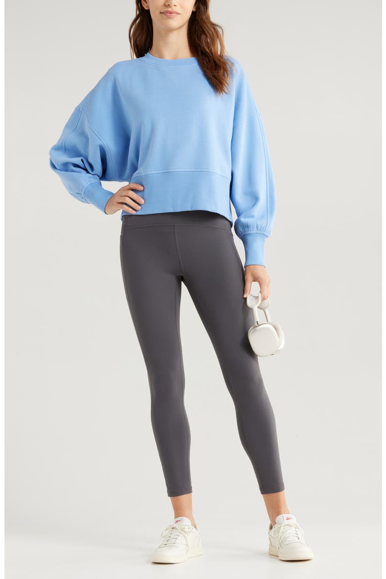 Cloud Fleece Relaxed Sweatshirt, Alternate, color, BLUE AZURINE