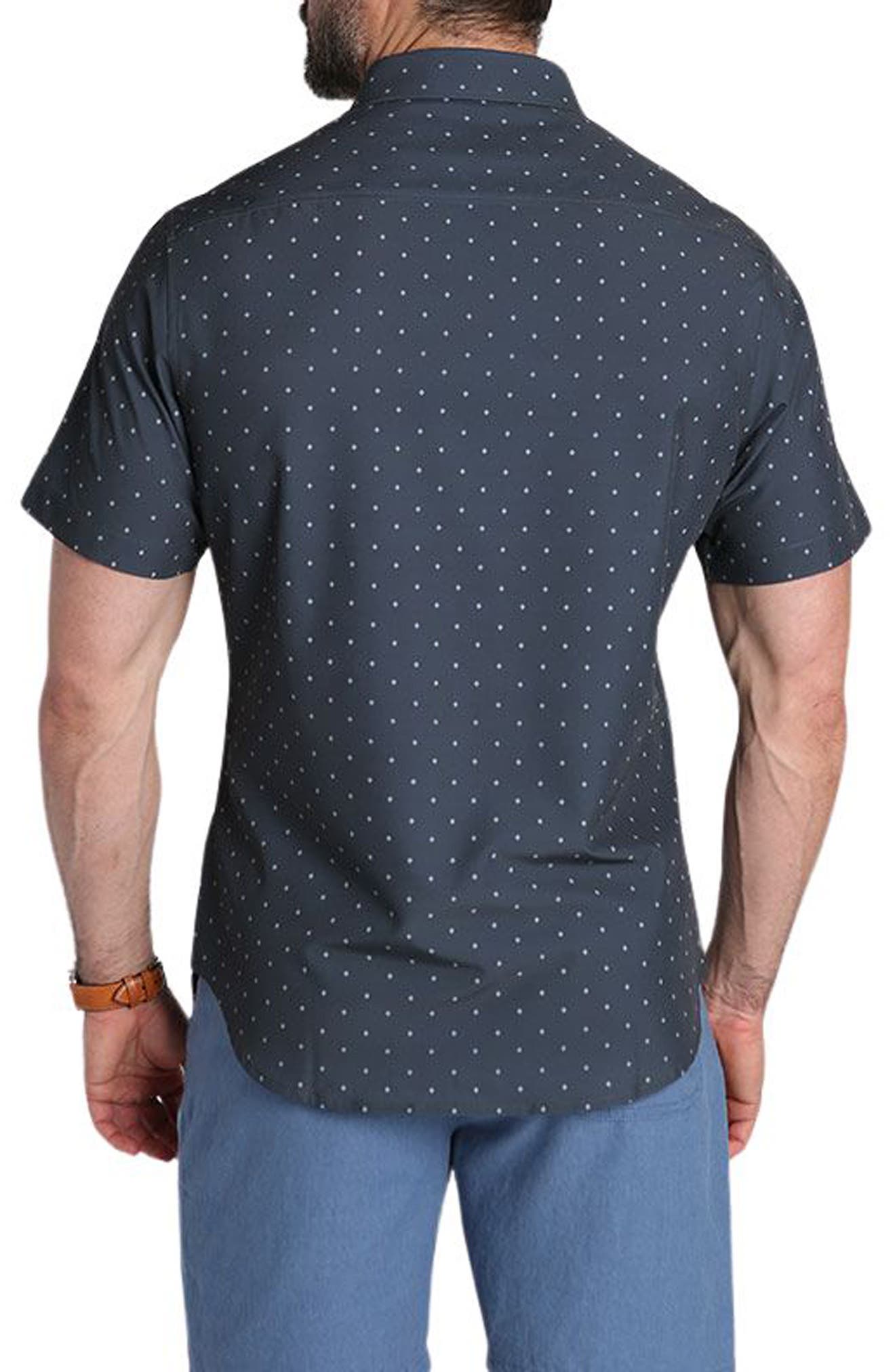 Classic Fit Short Sleeve Button-Up Tech Shirt - image 2