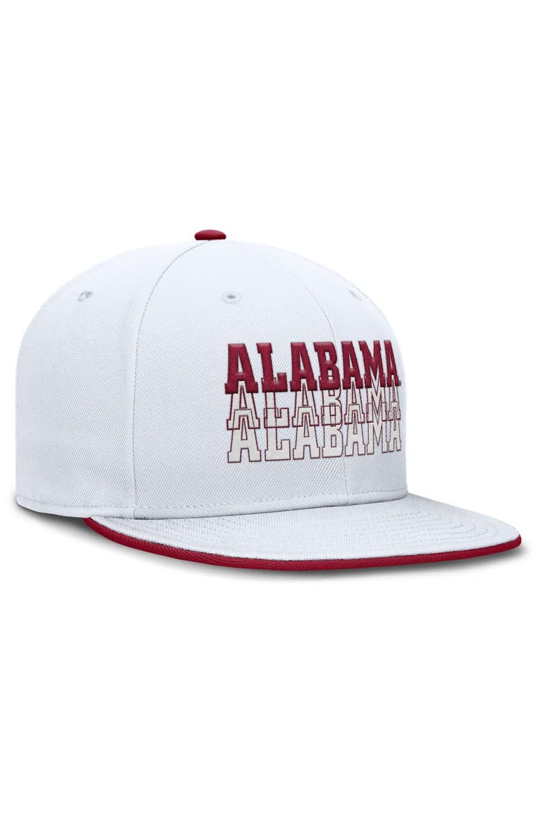 Men's Nike  White Alabama Crimson Tide True Primetime Performance Fitted Hat, Alternate, color, White