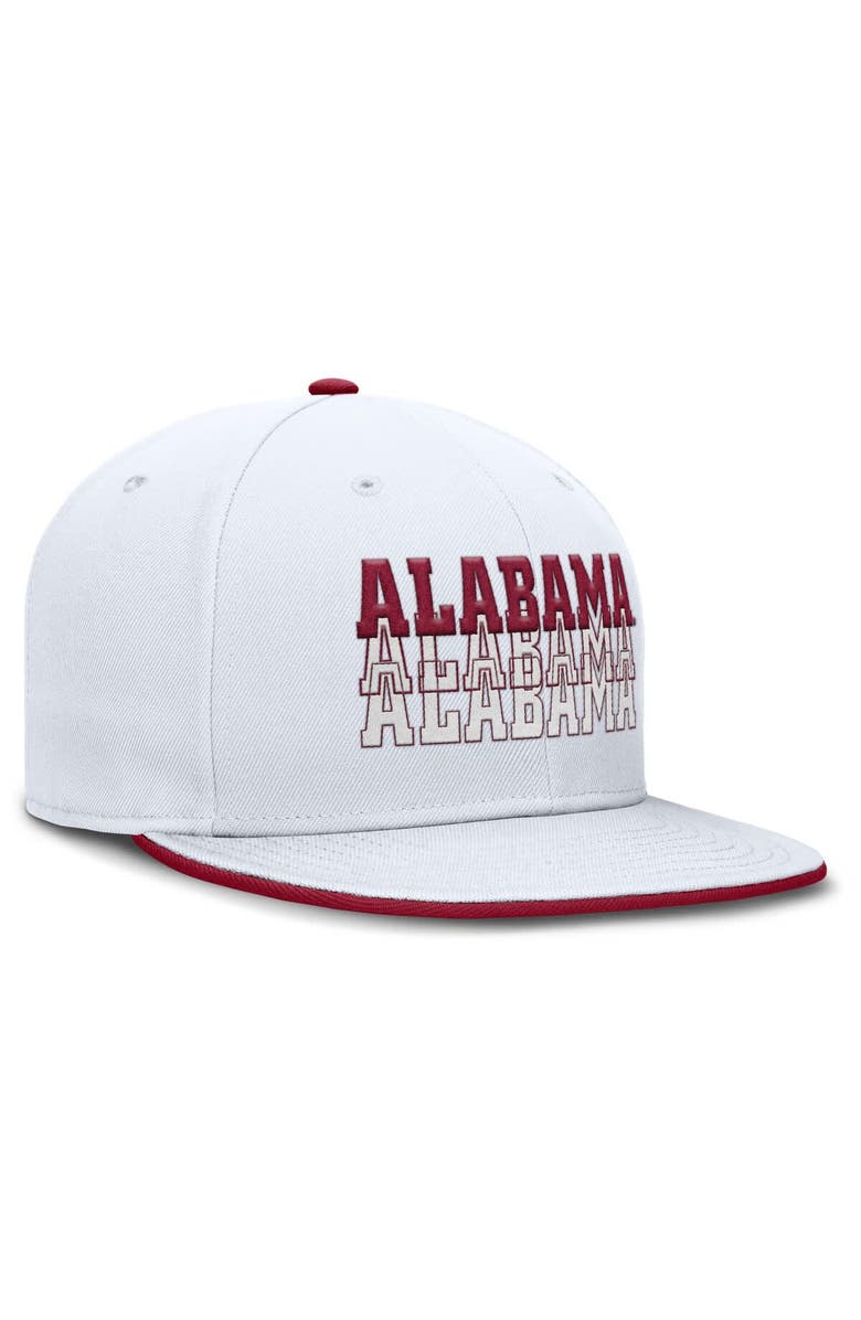 Nike Men's Nike White Alabama Crimson Tide True Primetime Performance Fitted Hat, Alternate, color, White
