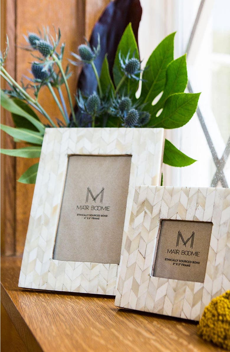 Matr Boomie Artemis Picture Frame - Carved Bone, Alternate, color, White - 5X7