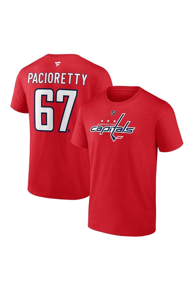 Men's Fanatics Branded Max Pacioretty Red Washington Capitals Authentic Stack Name & Number T-Shirt, Main, color, Red