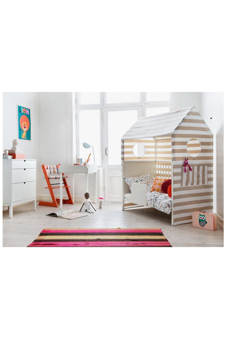 'Home™' Toddler Bed Tent, Alternate, color, BEIGE STRIPE