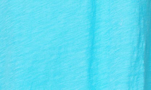 Curve Appeal Pompom Flutter Sleeve Cotton Top In Blue Atoll