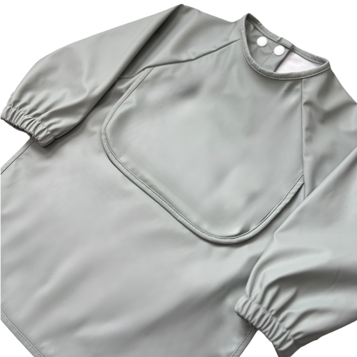 Neferland Classic High-pocket Long Sleeve Bib Smock In Sage (2t-4t)