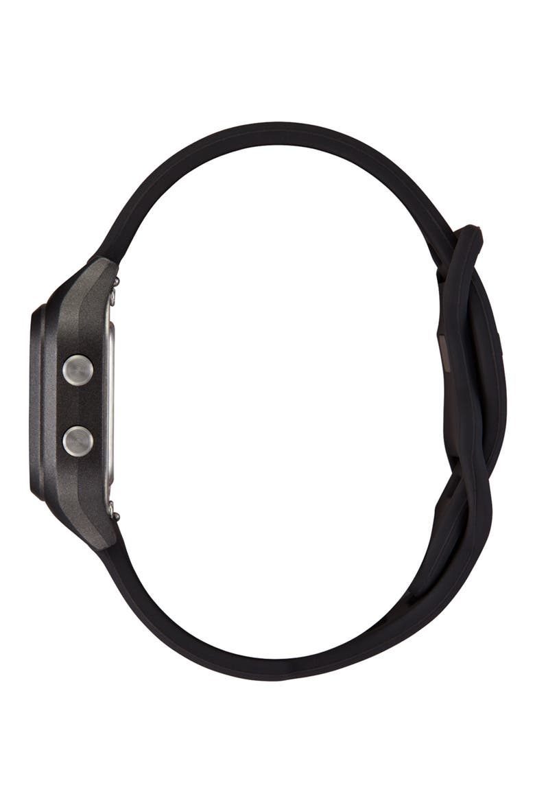 The Ripper Silicone Strap Digital Watch, 36.5mm, Alternate, color, BLACK / BLACK