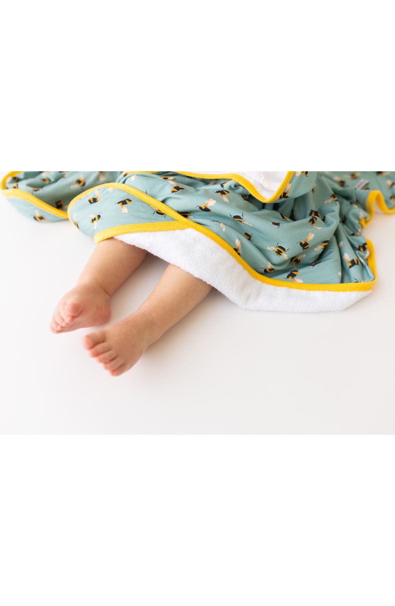 Posh Peanut Spring Bee Hooded Towel, Alternate, color, 
