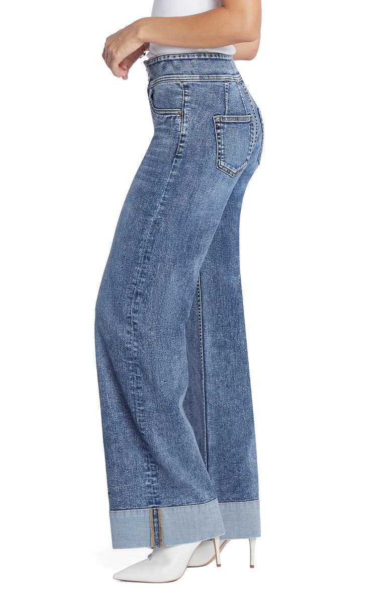 HINT OF BLU Mighty High Waist Wide Leg Jeans, Alternate, color, East Village