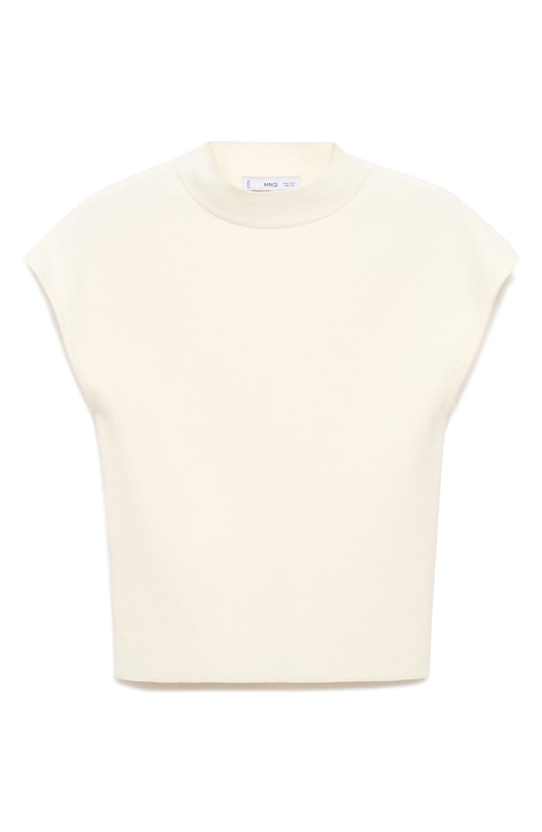 MANGO Mock Neck Sweater, Alternate, color, White