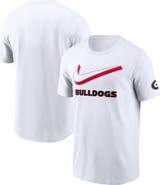 Nike Men's Nike White Georgia Bulldogs Primetime 2-Hit Swoosh T-Shirt