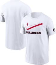 Nike Men's Nike White Georgia Bulldogs Primetime 2-Hit Swoosh T-Shirt