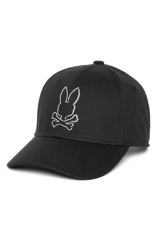 Psycho Bunny Hamilton Adjustable Baseball Cap in Black 