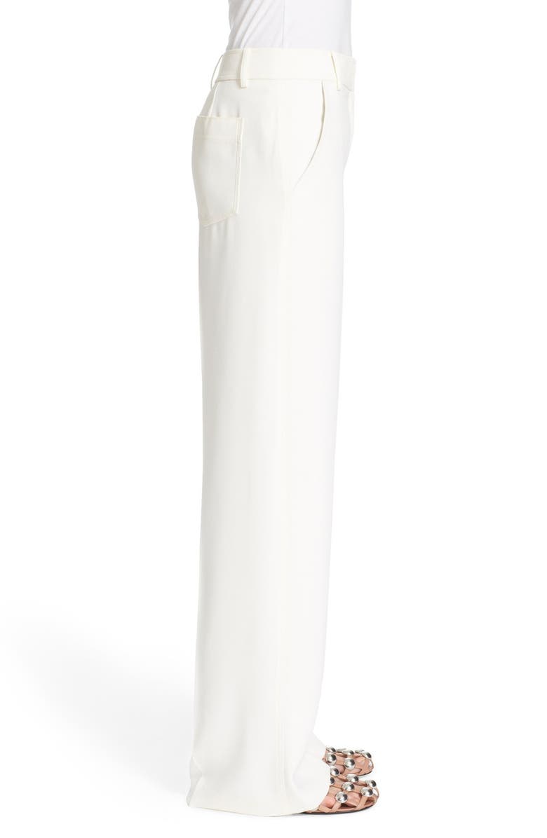 alexanderwang.t T by Alexander Wang Wide Leg Crepe Trousers, Alternate, color, 