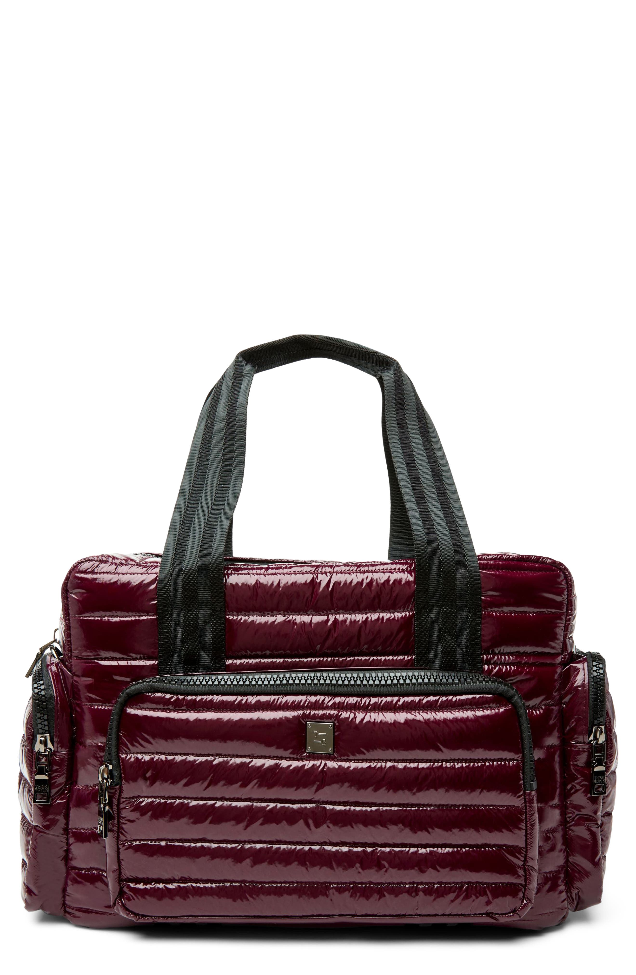 Voyager Travel Bag, Main, color, GLOSSY DEEP BURGUNDY