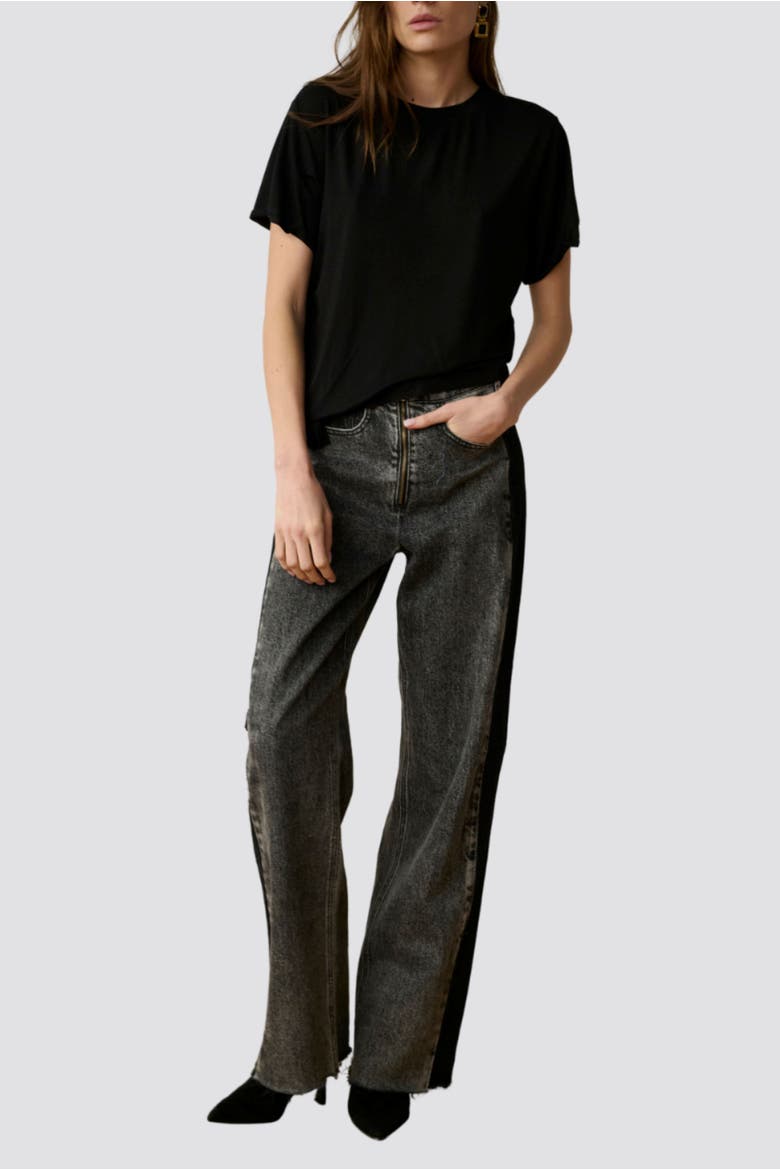 Amelia Contrast Jean, Alternate, color, Wall St.