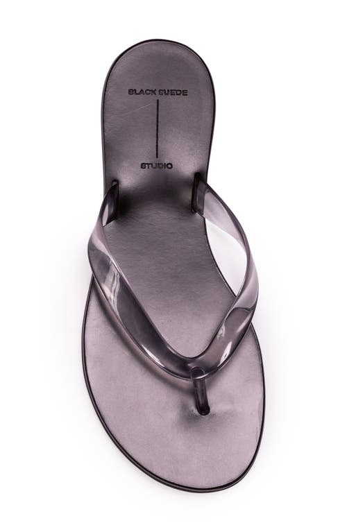 Black Suede Studio Jeli Pvc Flip Flop Sandals In Clear Pvc