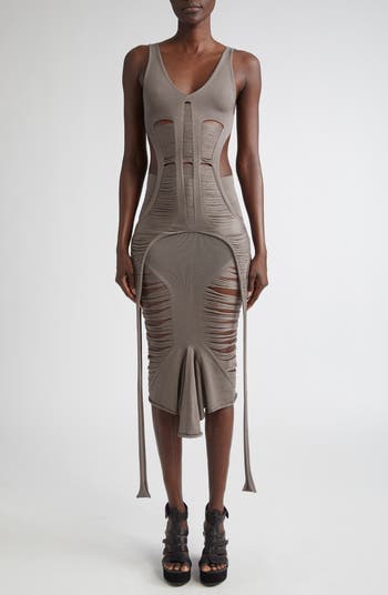 RICK OWENS★Tanja Top タンジャトップ Gray Hollywood Tanja Long Tank Top by Rick Owens on Sale