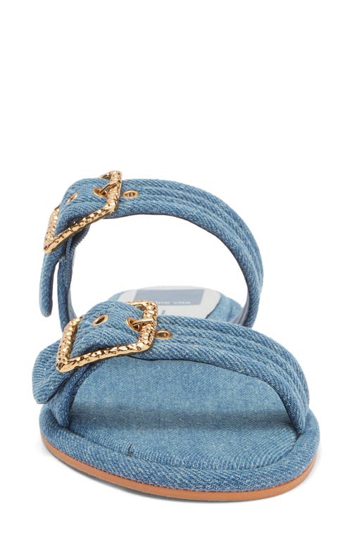 Dolce Vita Alaina Slide Sandal In Blue Denim
