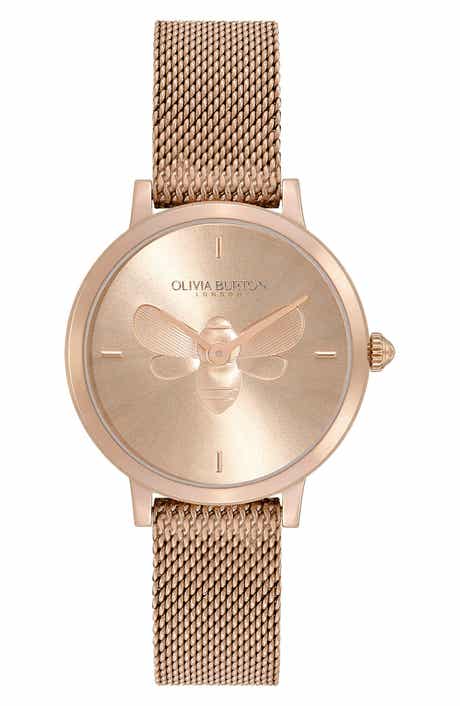 Signature Bees Mesh Strap Watch, 28mm