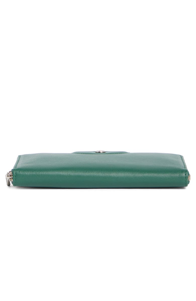 Longchamp Le Pilage Cuir Zip Wallet, Alternate, color, Emerald Green