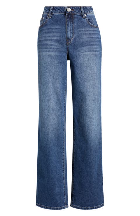 High Waist Straight Leg Jeans