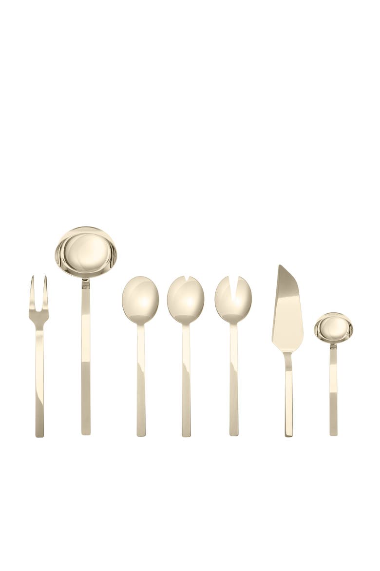 Stile By Pininfarina Serving Set - 7 Pieces, Main, color, Ice Champagne