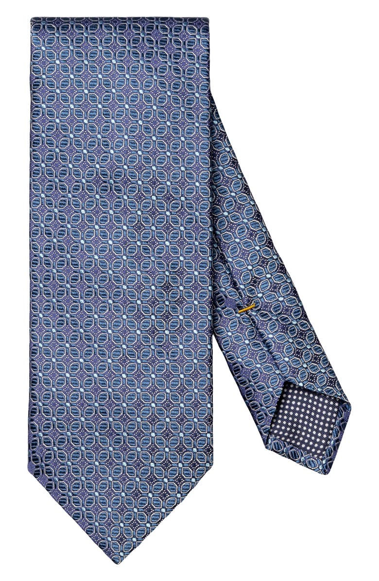 Eton Medallion Silk Tie, Main, color, Navy