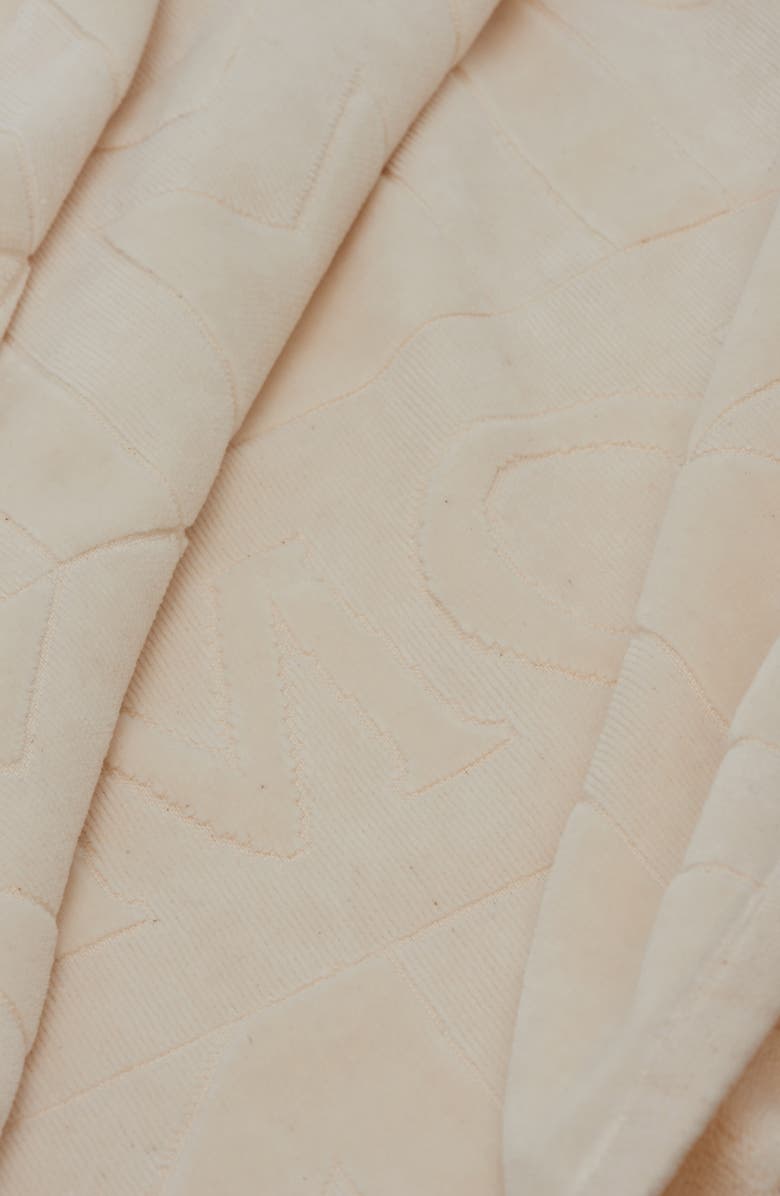 Moncler Monogram Jacquard Cotton Beach Towel, Alternate, color,