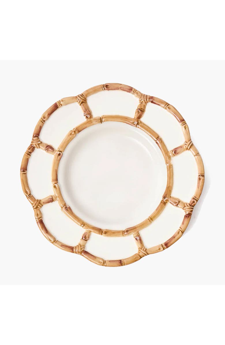 Mrs. Alice Petal Wooden Ceramic Dinner Plate, Main, color, Neutral