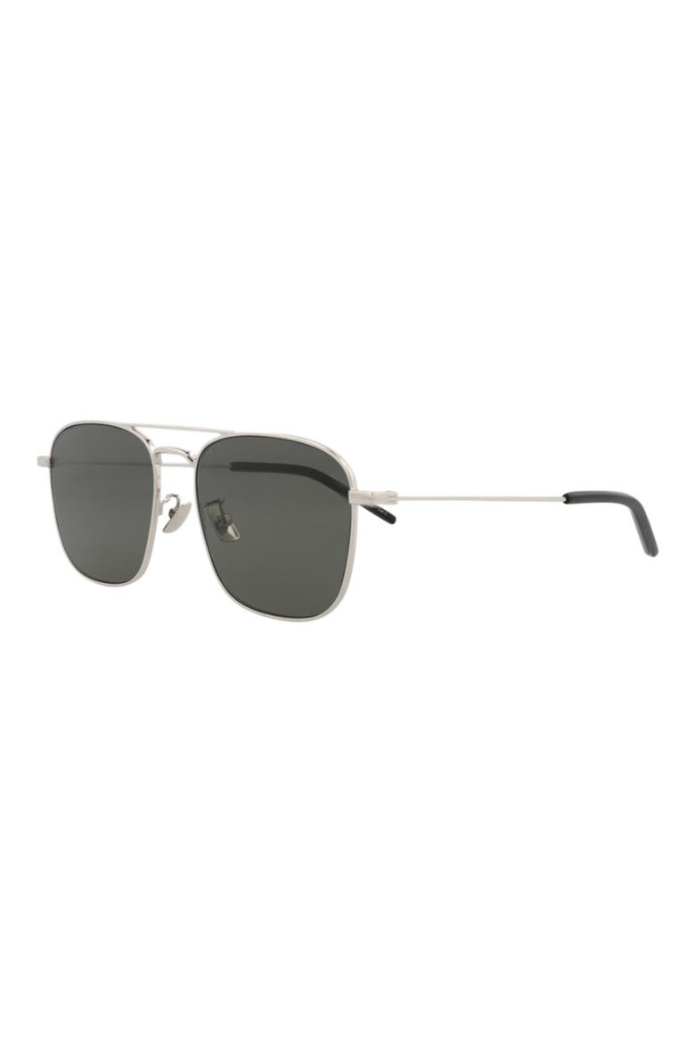 56mm Navigator Sunglasses, Alternate, color, SILVER SILVER GREY