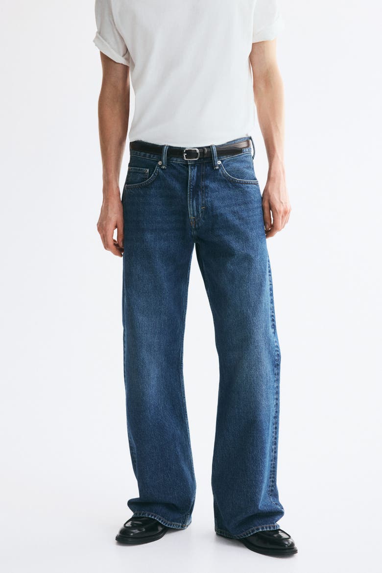 Relaxed Bootcut Jeans, Alternate, color, Dark denim blue
