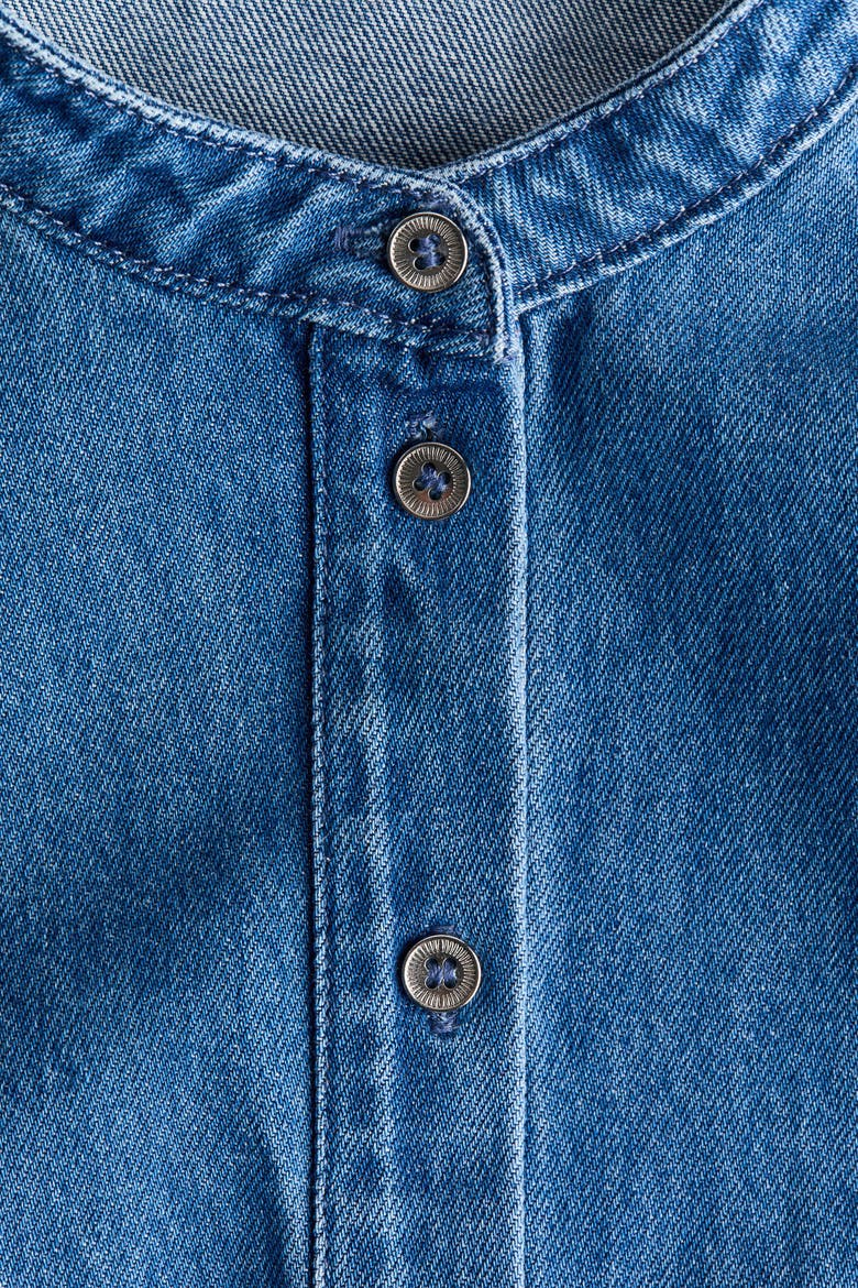 Denim Blouse, Alternate, color, Denim blue