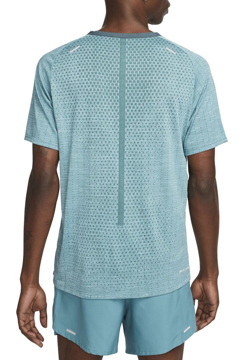 Dri-FIT Advanced TechKnit Ultra Running T-Shirt, Alternate, color, FADED SPRUCE/ MINERAL TEAL