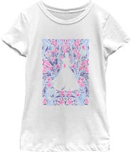 Wicked: For Good Girl's Wicked For Good Glinda Floral Purple and Pink Poster  Graphic T-Shirt