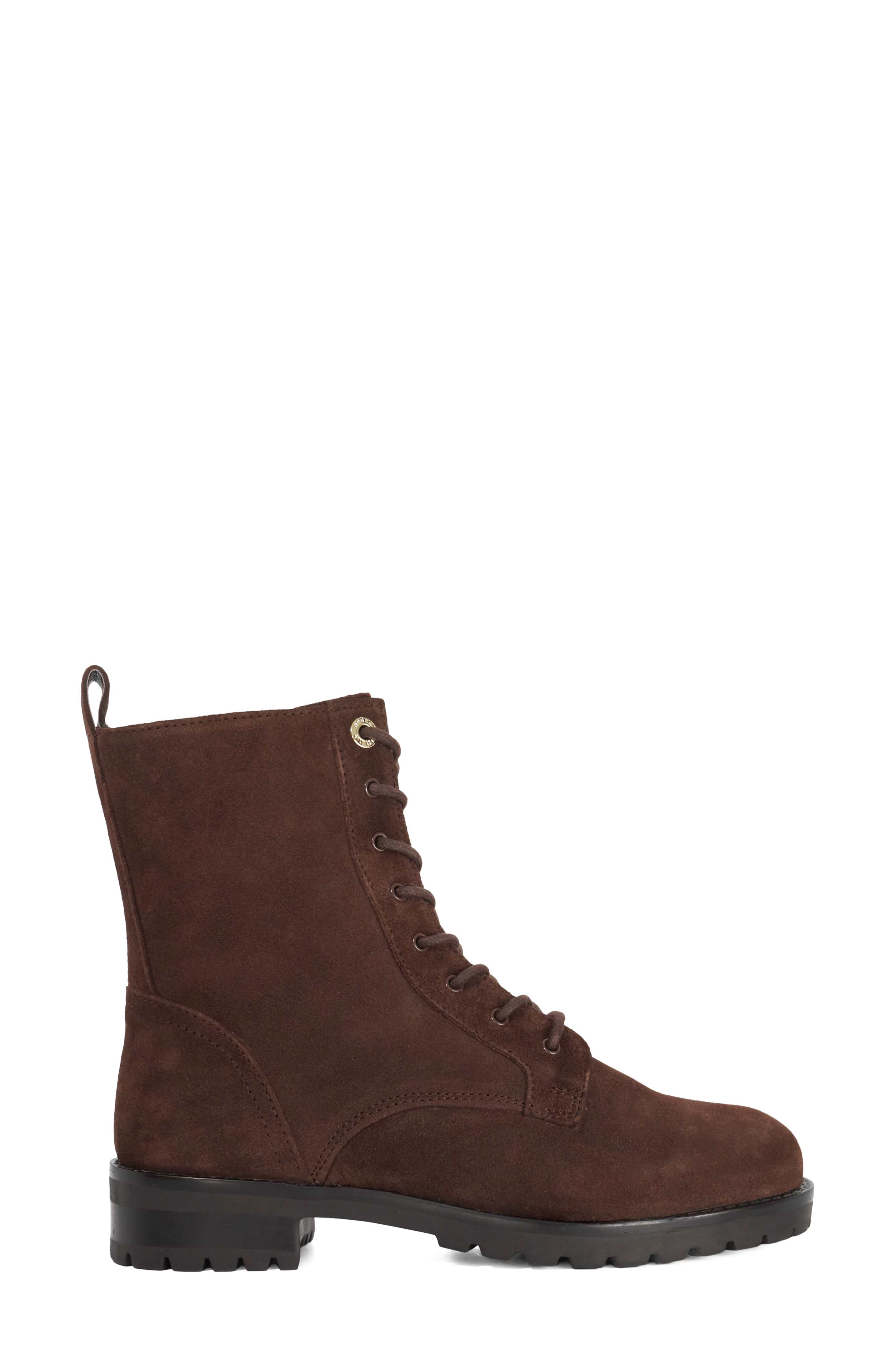 Pressures Leather Combat Boot, Alternate, color, BROWN