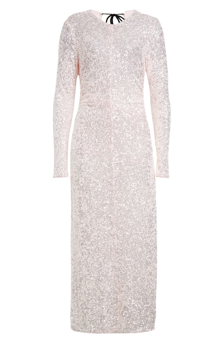 Ganni Long Sleeve Sequin Maxi Dress, Alternate, color, 