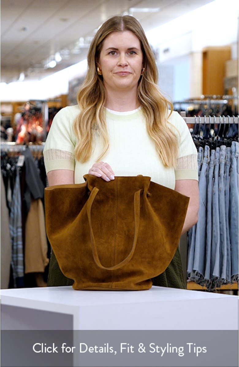 Suede Shopper Bag, sales video thumbnail