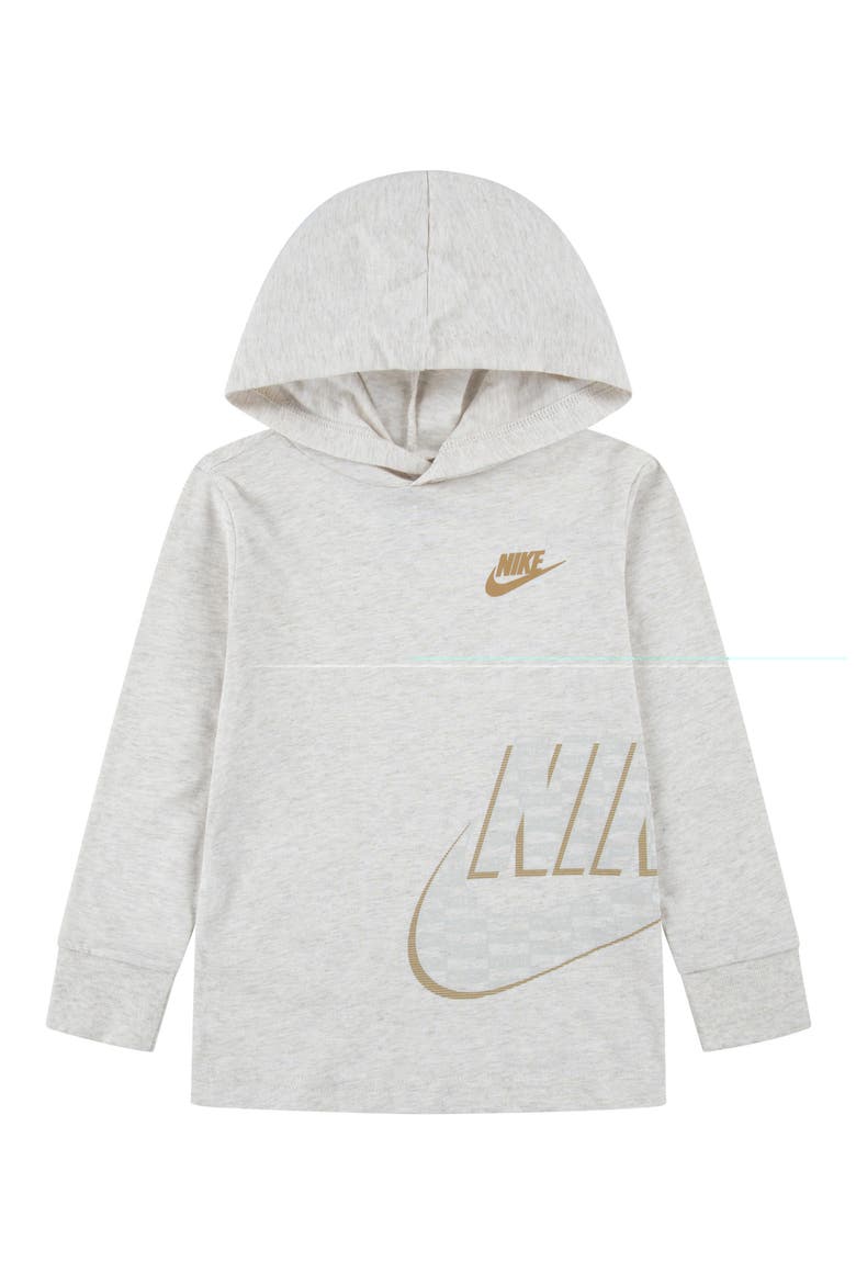 Kids' Futura Wrap Graphic Hooded T-Shirt, Main, color, PALE IVORY HEATHER