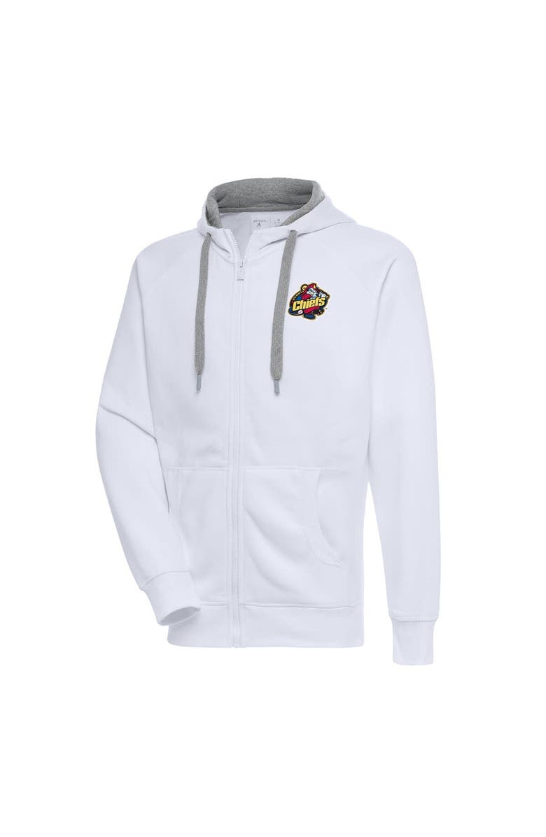 ANTIGUA Men's Antigua  White Peoria Chiefs Victory Full-Zip Hoodie, Main, color, 