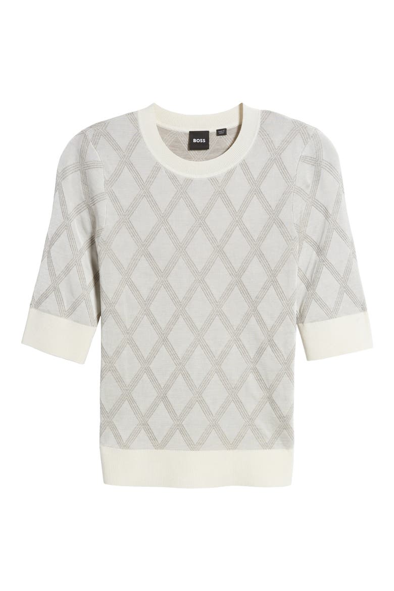 Firone Lightweight Merino Wool Blend Sweater, Alternate, color, GREY ARGYLE