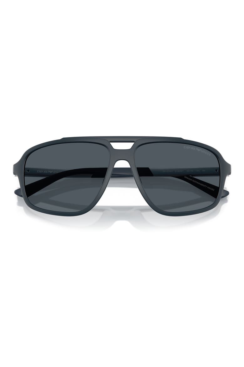 59mm Pilot Sunglasses, Alternate, color, DARK BLUE / DARK BLUE