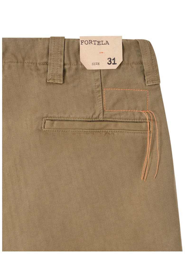 Thomas Herringbone Cotton Trousers, Alternate, color, OLIVE