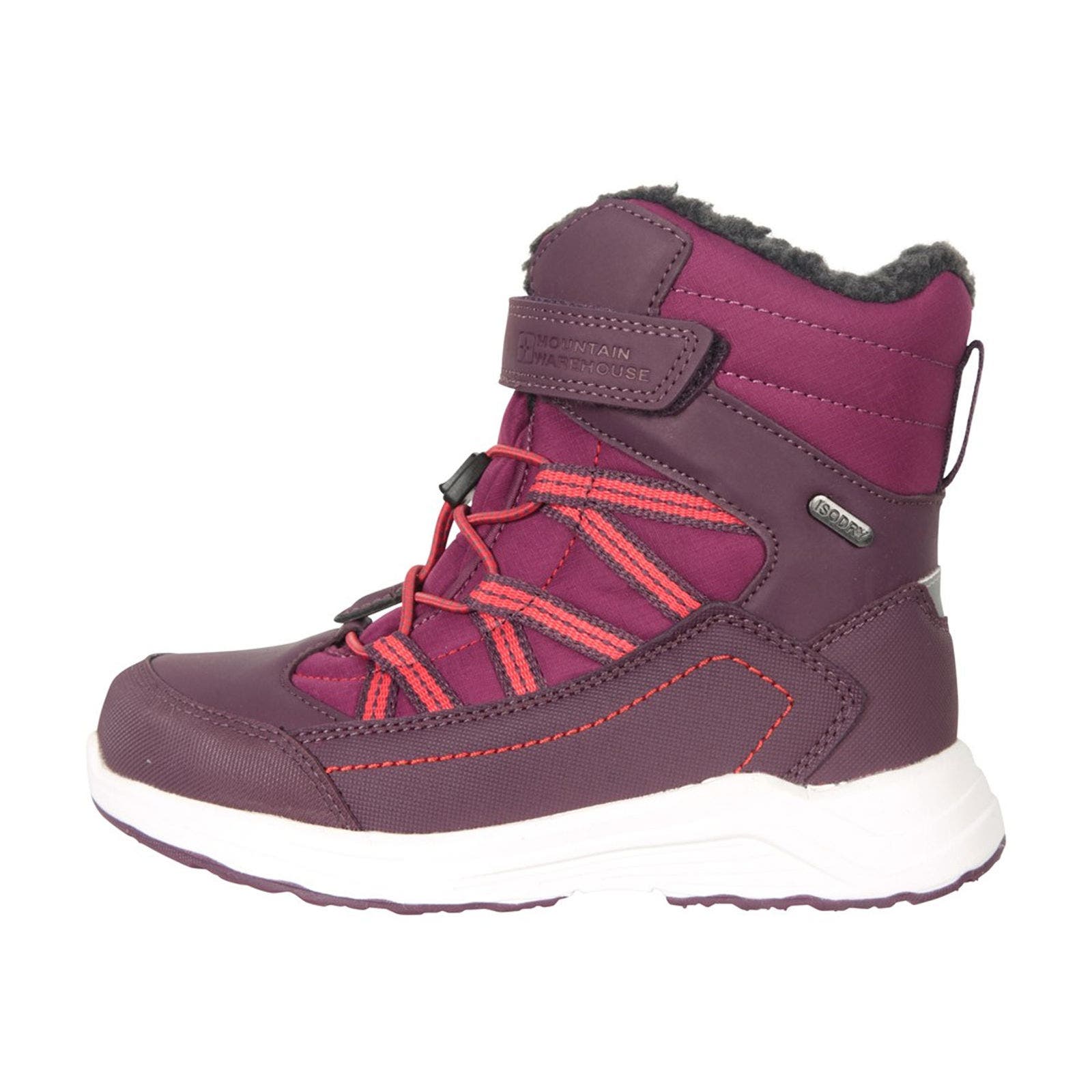 Childrens/Kids Denver Adaptive Waterproof Snow Boots, Alternate, color, Berry